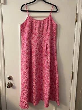 Pink Floral Slip Dress - Lightweight Summer Dress